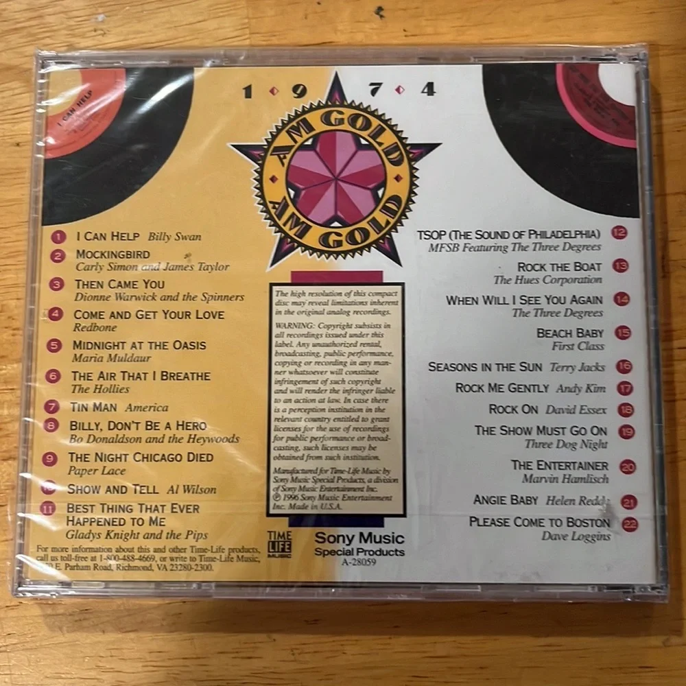 💚NWOT Factory Sealed Time Life AM Gold 1974 - Picture 2 of 2